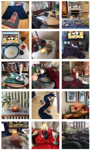 collage of home altars