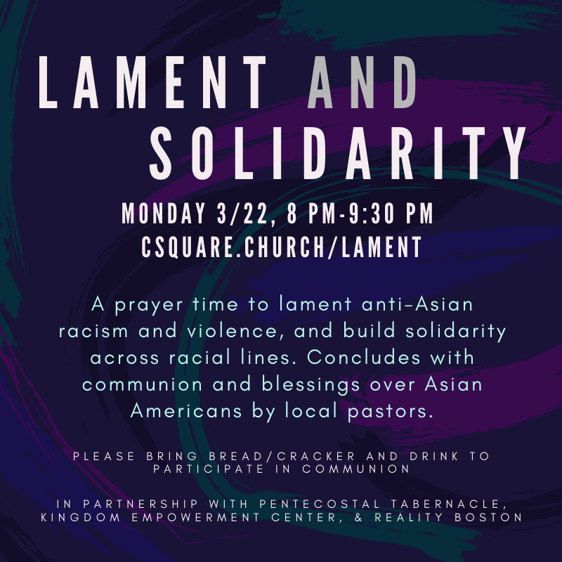 Lament and Solidarity Prayer Time March 22 2021