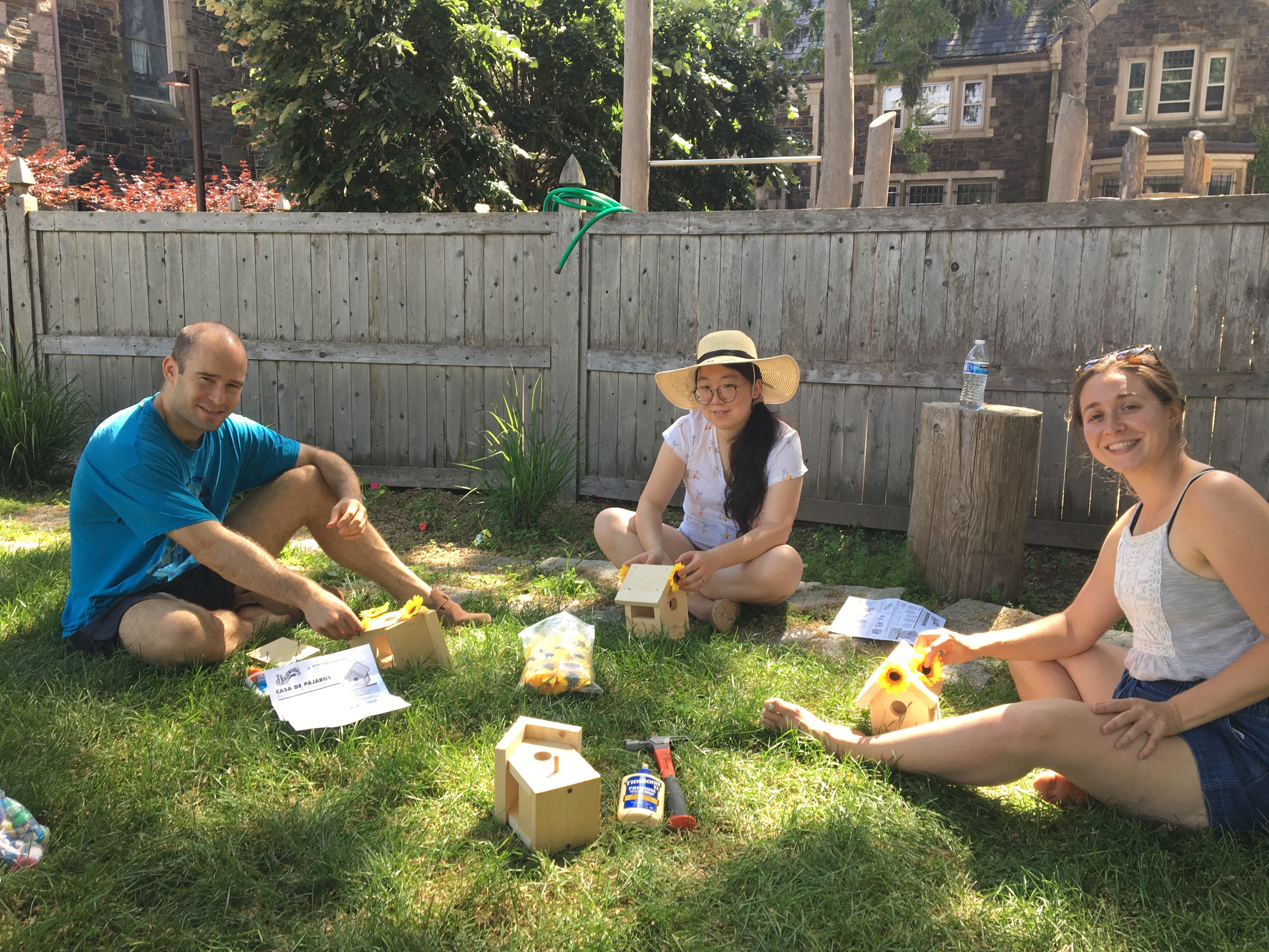 Young Adults on church lawn Outdoors Young Adults on church lawn