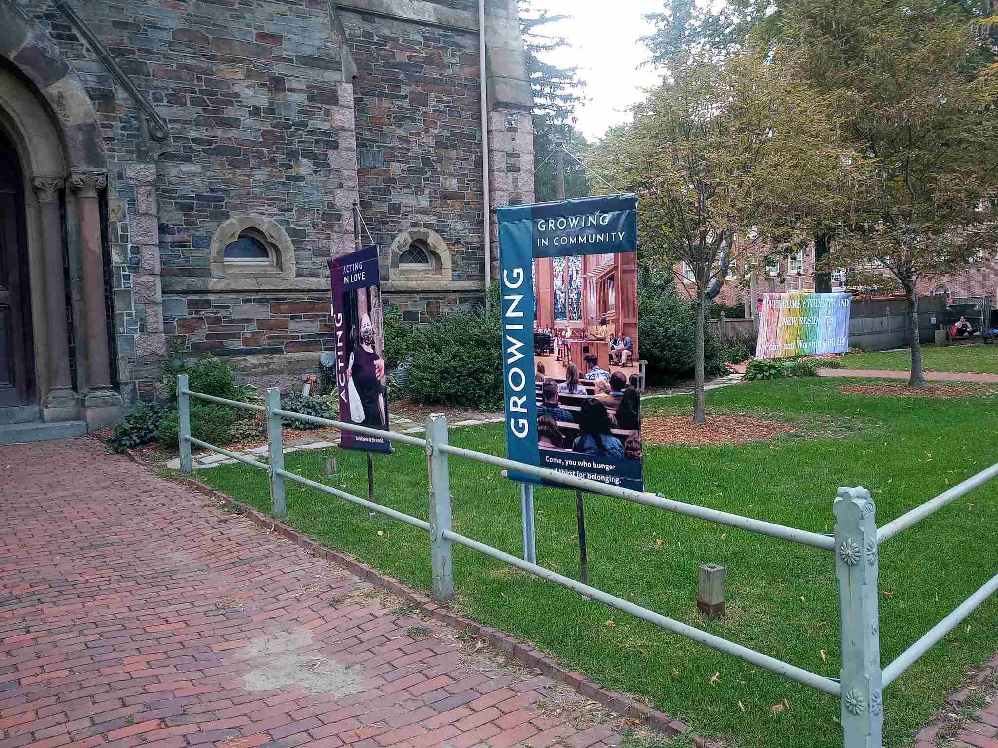 grounded growing banners Building Outdoors