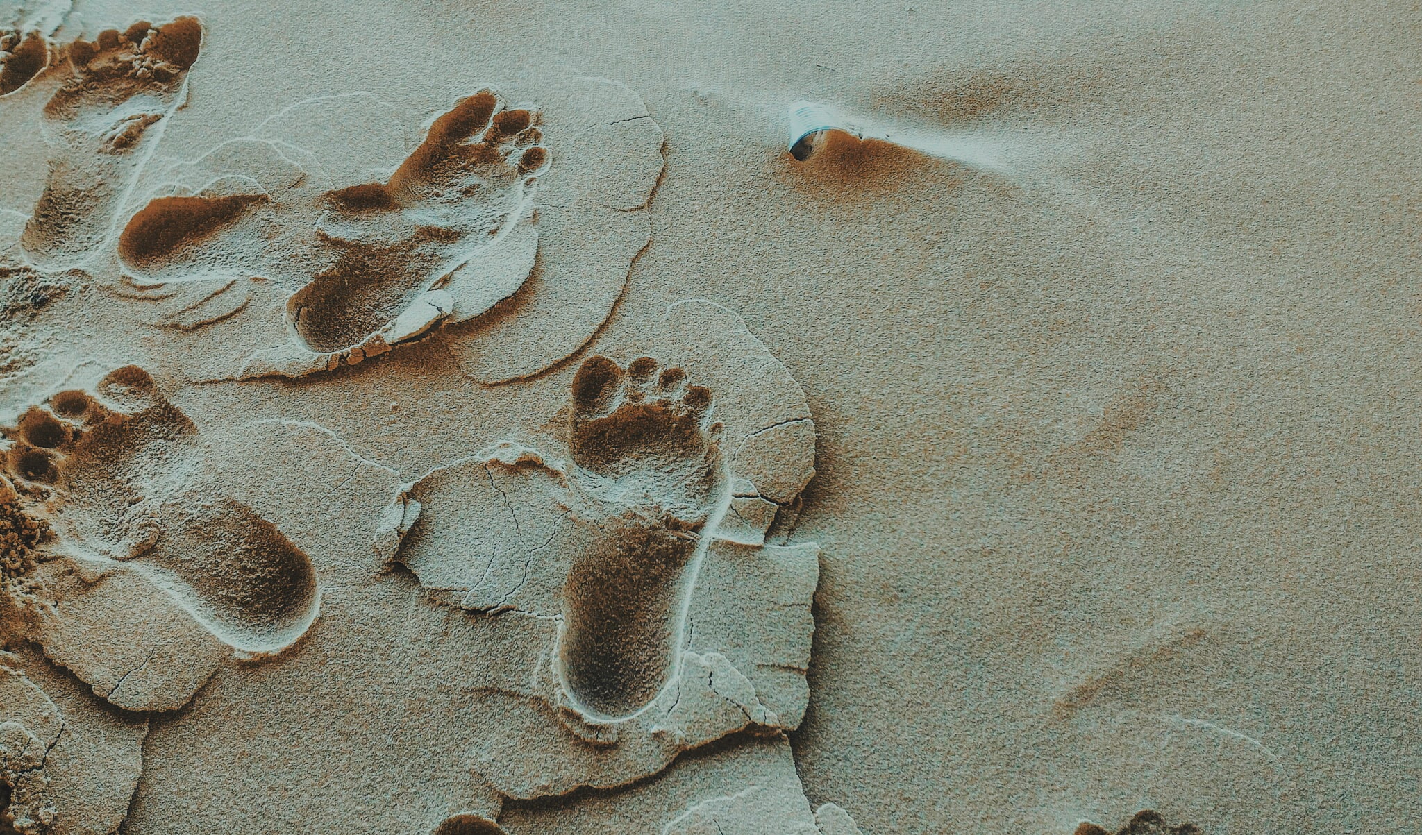 Footprints on beach, Foot Washing Ritual