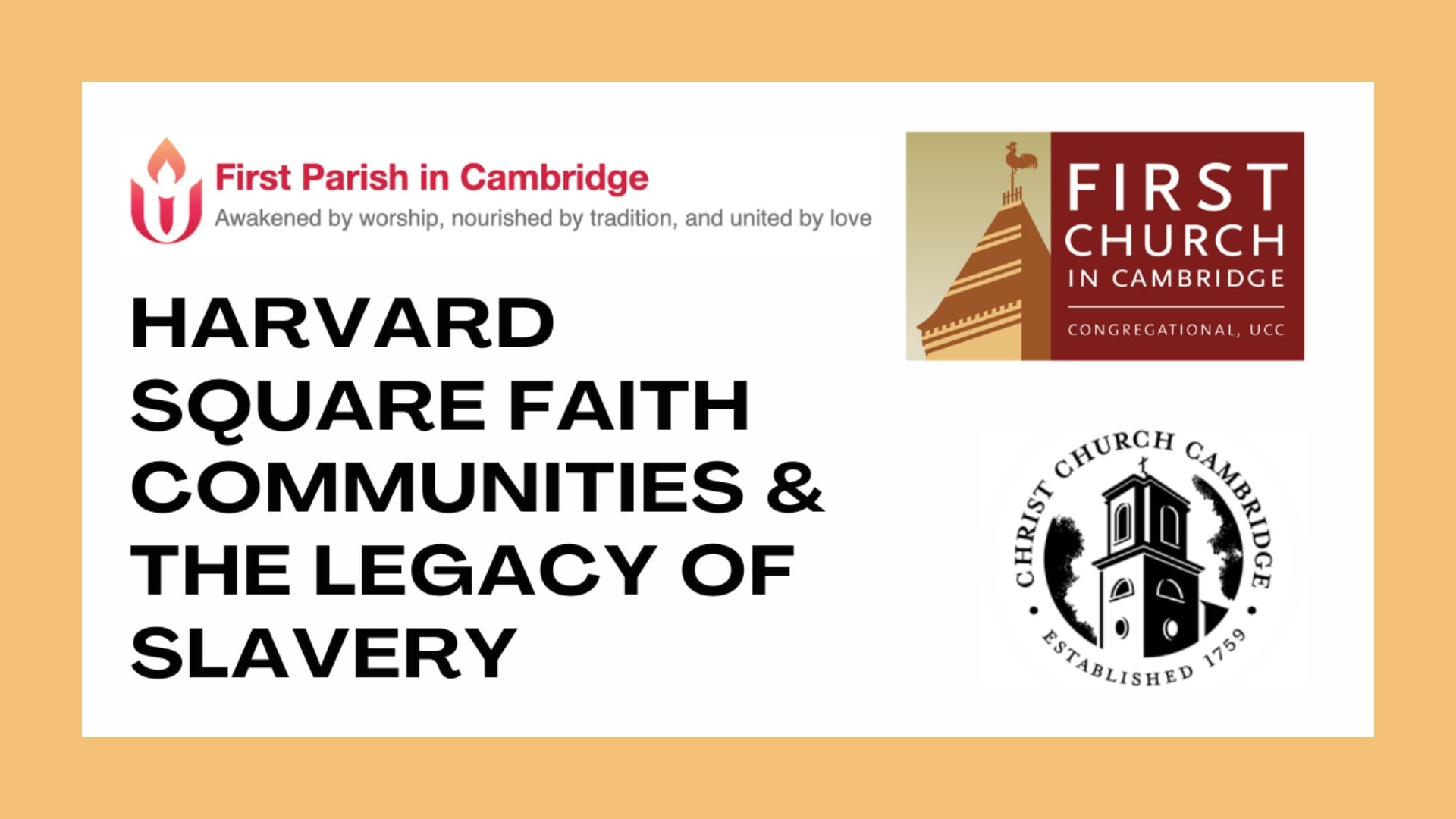 Document, Harvard Sq Faith Communities and the Legacy of Slavery